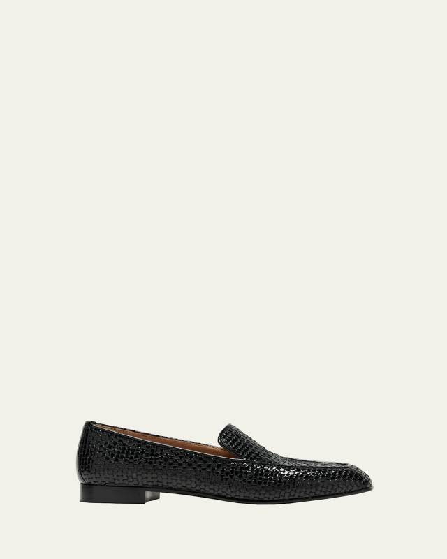 Cy Embossed Leather Loafers